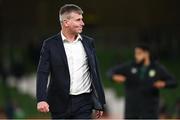 13 October 2023; Republic of Ireland manager Stephen Kenny reacts after the UEFA EURO 2024 Championship qualifying group B match between Republic of Ireland and Greece at the Aviva Stadium in Dublin. Photo by Stephen McCarthy/Sportsfile