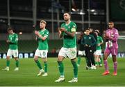13 October 2023; Shane Duffy of Republic of Ireland after the UEFA EURO 2024 Championship qualifying group B match between Republic of Ireland and Greece at the Aviva Stadium in Dublin. Photo by Michael P Ryan/Sportsfile