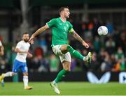 13 October 2023; Shane Duffy of Republic of Ireland during the UEFA EURO 2024 Championship qualifying group B match between Republic of Ireland and Greece at the Aviva Stadium in Dublin. Photo by Michael P Ryan/Sportsfile