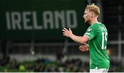 13 October 2023; Liam Scales of Republic of Ireland during the UEFA EURO 2024 Championship qualifying group B match between Republic of Ireland and Greece at the Aviva Stadium in Dublin. Photo by Seb Daly/Sportsfile