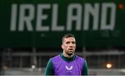 13 October 2023; Shane Duffy of Republic of Ireland before the UEFA EURO 2024 Championship qualifying group B match between Republic of Ireland and Greece at the Aviva Stadium in Dublin. Photo by Stephen McCarthy/Sportsfile