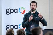 14 October 2023; GPA chief executive officer Tom Parson pictured during the GPA AGM and Reps Day. Over 100 player delegates from across Ireland came together for the GPA’s Annual General Meeting and Workshop day. Photo by Matt Browne/Sportsfile