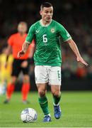 13 October 2023; Josh Cullen of Republic of Ireland during the UEFA EURO 2024 Championship qualifying group B match between Republic of Ireland and Greece at the Aviva Stadium in Dublin. Photo by Michael P Ryan/Sportsfile