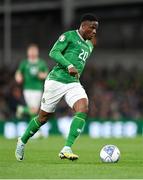 13 October 2023; Chiedozie Ogbene of Republic of Ireland during the UEFA EURO 2024 Championship qualifying group B match between Republic of Ireland and Greece at the Aviva Stadium in Dublin. Photo by Stephen McCarthy/Sportsfile