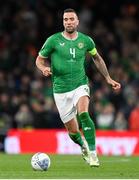 13 October 2023; Shane Duffy of Republic of Ireland during the UEFA EURO 2024 Championship qualifying group B match between Republic of Ireland and Greece at the Aviva Stadium in Dublin. Photo by Stephen McCarthy/Sportsfile