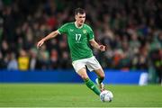13 October 2023; Jason Knight of Republic of Ireland during the UEFA EURO 2024 Championship qualifying group B match between Republic of Ireland and Greece at the Aviva Stadium in Dublin. Photo by Stephen McCarthy/Sportsfile