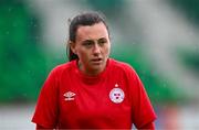 14 October 2023; Megan Smyth-Lynch of Shelbourne before the FAI Women's Cup semi-final match between Shamrock Rovers and Shelbourne at Tallaght Stadium in Dublin. Photo by Ben McShane/Sportsfile