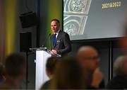 13 October 2023; GAA Director of Communications Alan Milton during the GAA MacNamee Awards 2021 & 2022 at Cusack Suite in Croke Park, Dublin. Photo by Ray McManus/Sportsfile
