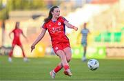 14 October 2023; Hannah Healy of Shelbourne scores her side's second goal during the FAI Women's Cup semi-final match between Shamrock Rovers and Shelbourne at Tallaght Stadium in Dublin. Photo by Ben McShane/Sportsfile