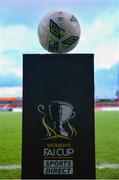 14 October 2023; A general view of the match ball before the FAI Women's Cup semi-final match between Sligo Rovers and Athlone Town at The Showgrounds in Sligo. Photo by Tyler Miller/Sportsfile