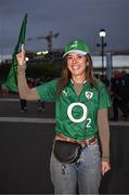 14 October 2023; Ireland supporter Alice Regan, from Moycullen, Galway, before the 2023 Rugby World Cup quarter-final match between Ireland and New Zealand at the Stade de France in Paris, France. Photo by Harry Murphy/Sportsfile