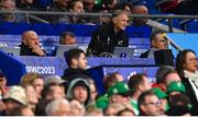 14 October 2023; New Zealand assistant coach Joe Schmidt during the 2023 Rugby World Cup quarter-final match between Ireland and New Zealand at the Stade de France in Paris, France. Photo by Ramsey Cardy/Sportsfile