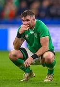 14 October 2023; Peter O’Mahony of Ireland after his side's defeat in the 2023 Rugby World Cup quarter-final match between Ireland and New Zealand at the Stade de France in Paris, France. Photo by Ramsey Cardy/Sportsfile