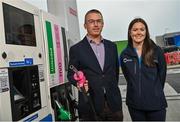 17 October 2023; Certa, Ireland’s largest fuel supplier, has opened Ireland’s first HVO biofuel station in Liffey Valley. Hydrotreated Vegetable Oil (HVO), which is produced from waste plant matter, is available at all pumps alongside diesel and unleaded petrol at the new forecourt. HVO can be used as a direct replacement for diesel without any need for vehicle or engine modifications to help motorists lower their carbon emissions by up to 90%. Certa operates 41 unmanned pay@pump forecourts and plans to roll out its HVO offering across its network. For more information visit: www.certaireland.ie. In attendance are Andrew Graham, Managing Director, Certa and Certa Head of Retail Grace Cunningham. Photo by David Fitzgerald/Sportsfile