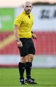 14 October 2023; Referee Daryl Carolan during the FAI Women's Cup semi-final match between Sligo Rovers and Athlone Town at The Showgrounds in Sligo. Photo by Tyler Miller/Sportsfile