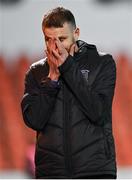 14 October 2023; Athlone Town manager Ciarán Kilduff during the FAI Women's Cup semi-final match between Sligo Rovers and Athlone Town at The Showgrounds in Sligo. Photo by Tyler Miller/Sportsfile