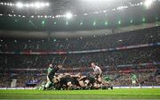 14 October 2023; Aaron Smith of New Zealand feeds the ball into the scrum during the 2023 Rugby World Cup quarter-final match between Ireland and New Zealand at the Stade de France in Paris, France. Photo by Ramsey Cardy/Sportsfile
