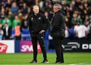 14 October 2023; New Zealand assistant coach Joe Schmidt and New Zealand head coach Ian Foster during the 2023 Rugby World Cup quarter-final match between Ireland and New Zealand at the Stade de France in Paris, France. Photo by Harry Murphy/Sportsfile