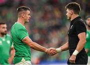 14 October 2023; Jonathan Sexton of Ireland and Beauden Barrett of New Zealand during the 2023 Rugby World Cup quarter-final match between Ireland and New Zealand at the Stade de France in Paris, France. Photo by Ramsey Cardy/Sportsfile
