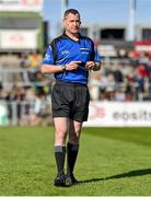 15 October 2023; Referee Brian Higgins before the Down County Senior Club Football Championship final match between Burren and Kilcoo at Pairc Esler in Newry, Down. Photo by Ben McShane/Sportsfile