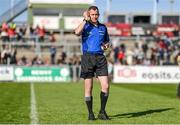 15 October 2023; Referee Brian Higgins before the Down County Senior Club Football Championship final match between Burren and Kilcoo at Pairc Esler in Newry, Down. Photo by Ben McShane/Sportsfile