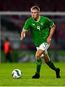 14 October 2023; Luca Cailloce of Republic of Ireland during the UEFA European U17 Championship qualifying round 10 match between Republic of Ireland and Iceland at Turner's Cross in Cork. Photo by Eóin Noonan/Sportsfile