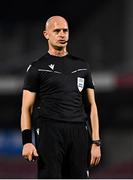 14 October 2023; Referee Dario Bel during the UEFA European U17 Championship qualifying round 10 match between Republic of Ireland and Iceland at Turner's Cross in Cork. Photo by Eóin Noonan/Sportsfile