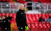 14 October 2023; Republic of Ireland goalkeeper coach Josh Moran during the UEFA European U17 Championship qualifying round 10 match between Republic of Ireland and Iceland at Turner's Cross in Cork. Photo by Eóin Noonan/Sportsfile
