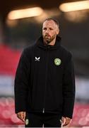 14 October 2023; Republic of Ireland assistant coach David Meyler during the UEFA European U17 Championship qualifying round 10 match between Republic of Ireland and Iceland at Turner's Cross in Cork. Photo by Eóin Noonan/Sportsfile