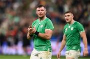 14 October 2023; Peter O’Mahony of Ireland after his side's defeat in the 2023 Rugby World Cup quarter-final match between Ireland and New Zealand at the Stade de France in Paris, France. Photo by Harry Murphy/Sportsfile