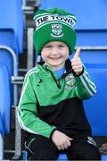 15 October 2023; Portlaoise supporter James Kelly, age 5, before the Laois County Senior Club Football Championship final match between St Joseph's and Portlaoise at Laois Hire O'Moore Park in Portlaoise, Laois. Photo by Matt Browne/Sportsfile