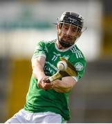 15 October 2023; Graeme Mulcahy of Kilmallock takes a shot at goal during the Limerick County Senior Club Hurling Championship semi-final match between Kilmallock and Patrickswell at the TUS Gaelic Grounds in Limerick. Photo by Tom Beary/Sportsfile