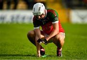 15 October 2023; Cian Kenny of James Stephens reacts after his side's defeat in the Kilkenny County Senior Club Hurling Championship semi-final match between Shamrocks Ballyhale and James Stephens at UPMC Nowlan Park in Kilkenny. Photo by Tyler Miller/Sportsfile