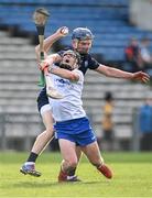 15 October 2023; Eoin Purcell of Thurles Sarsfields is fouled by James Quigley of Kiladangan during the Tipperary County Senior Club Hurling Championship final match between Thurles Sarsfields and Kiladangan at FBD Semple Stadium in Thurles, Tipperary. Photo by Piaras Ó Mídheach/Sportsfile