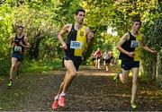 15 October 2023; Eoin Everard of Kilkenny City Harriers AC, centre, on his way to winning the master men's 8000m during the Autumn Open International Cross Country Festival & The Athletics Ireland Cross County Xperience at Abbotstown in Dublin. Photo by Sam Barnes/Sportsfile