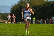 15 October 2023; Joe Gough of West Waterford AC, competes in the master m65+ 6000m during the Autumn Open International Cross Country Festival & The Athletics Ireland Cross County Xperience at Abbotstown in Dublin. Photo by Sam Barnes/Sportsfile