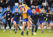 15 October 2023; Cormac Murphy and Michael Keogh of St Joseph's celebrate the final whistle after the Laois County Senior Club Football Championship final match between St Joseph's and Portlaoise at Laois Hire O'Moore Park in Portlaoise, Laois. Photo by Matt Browne/Sportsfile