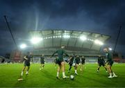 15 October 2023; Shane Duffy and team-mates during a Republic of Ireland training session at Estádio Algarve in Faro, Portugal. Photo by Stephen McCarthy/Sportsfile