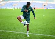 15 October 2023; Chiedozie Ogbene during a Republic of Ireland training session at Estádio Algarve in Faro, Portugal. Photo by Stephen McCarthy/Sportsfile