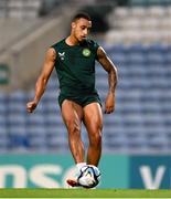 15 October 2023; Adam Idah during a Republic of Ireland training session at Estádio Algarve in Faro, Portugal. Photo by Stephen McCarthy/Sportsfile