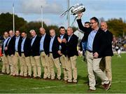 15 October 2023; Johnny Pilkington of the Offaly 1998 hurling All-Ireland winning Jubilee team as the team are honoured at half-time of the Offaly County Senior Club Hurling Championship final match between Kilcormac-Killoughey and Shinrone at Grant Heating St Brendan's Park in Birr, Offaly. Photo by Seb Daly/Sportsfile