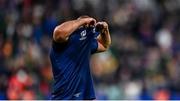 15 October 2023; Reda Wardi of France after the 2023 Rugby World Cup quarter-final match between France and South Africa at the Stade de France in Paris, France. Photo by Ramsey Cardy/Sportsfile