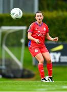 30 September 2023; Megan Smyth-Lynch of Shelbourne during the SSE Airtricity Women's Premier Division match between DLR Waves FC and Shelbourne FC at UCD Bowl in Dublin. Photo by Tyler Miller/Sportsfile