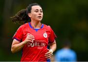 30 September 2023; Megan Smyth-Lynch of Shelbourne during the SSE Airtricity Women's Premier Division match between DLR Waves FC and Shelbourne FC at UCD Bowl in Dublin. Photo by Tyler Miller/Sportsfile