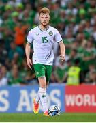 16 October 2023; Liam Scales of Republic of Ireland during the UEFA EURO 2024 Championship qualifying group B match between Gibraltar and Republic of Ireland at Estádio Algarve in Faro, Portugal. Photo by Stephen McCarthy/Sportsfile