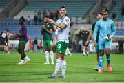 16 October 2023; Jamie McGrath of Republic of Ireland celebrates after the UEFA EURO 2024 Championship qualifying group B match between Gibraltar and Republic of Ireland at Estádio Algarve in Faro, Portugal. Photo by Seb Daly/Sportsfile