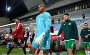 16 October 2023; Republic of Ireland goalkeeper Gavin Bazunu before the UEFA EURO 2024 Championship qualifying group B match between Gibraltar and Republic of Ireland at Estádio Algarve in Faro, Portugal. Photo by Stephen McCarthy/Sportsfile