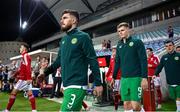 16 October 2023; Ryan Manning of Republic of Ireland before the UEFA EURO 2024 Championship qualifying group B match between Gibraltar and Republic of Ireland at Estádio Algarve in Faro, Portugal. Photo by Stephen McCarthy/Sportsfile