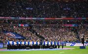 15 October 2023; The La Melee des Choeurs choir before the 2023 Rugby World Cup quarter-final match between France and South Africa at the Stade de France in Paris, France. Photo by Ramsey Cardy/Sportsfile