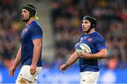15 October 2023; Antoine Dupont, right, and Gregory Alldritt of France during the 2023 Rugby World Cup quarter-final match between France and South Africa at the Stade de France in Paris, France. Photo by Ramsey Cardy/Sportsfile
